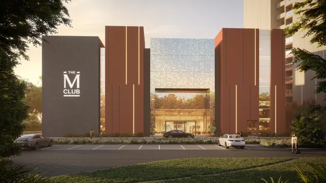 Adani The Marq — M Club clubhouse facade