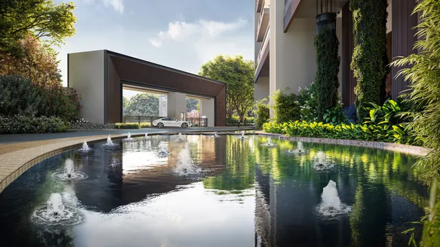 Adani The Marq — clubhouse water feature