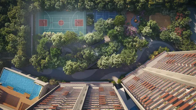 Adani The Marq — top view of amenities