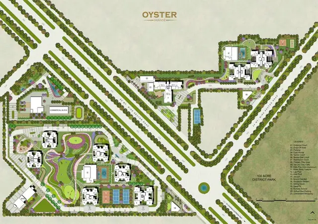 Adani Oyster Grande master plan / site layout