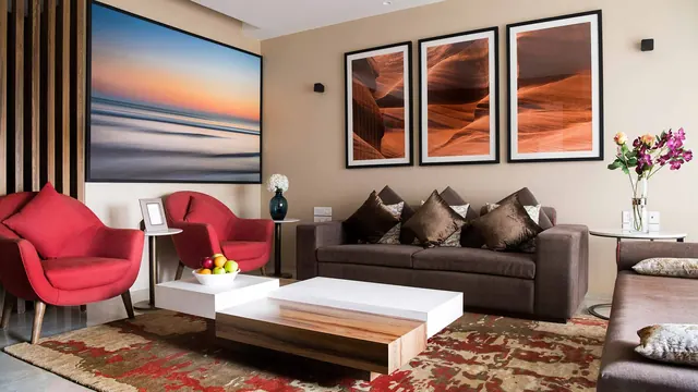 Adani Oyster Grande — sample apartment living room
