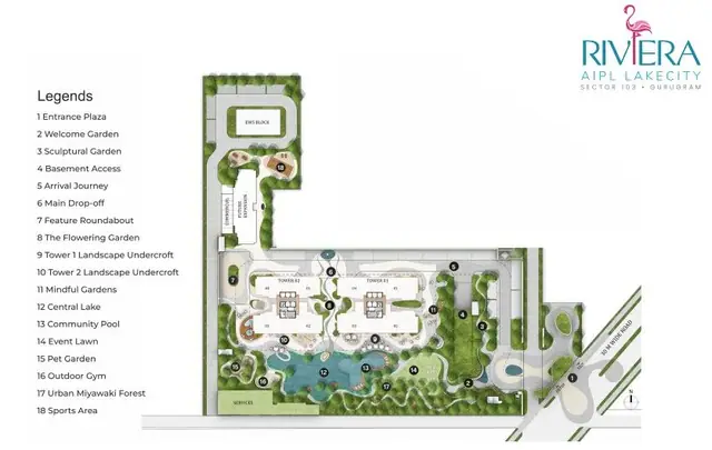 AIPL Riviera master plan / site layout