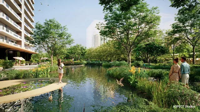 AIPL Riviera — lakeside landscape