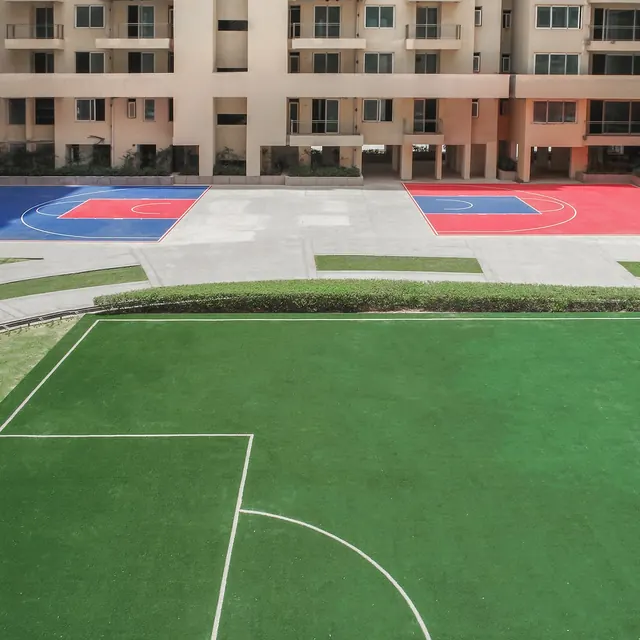 Ambience Creacions — football ground and sports courts (real photo, square)