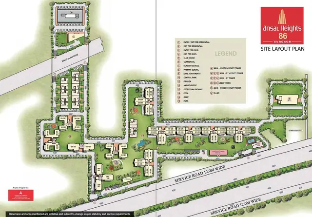 Ansal Heights 86 master plan / site layout