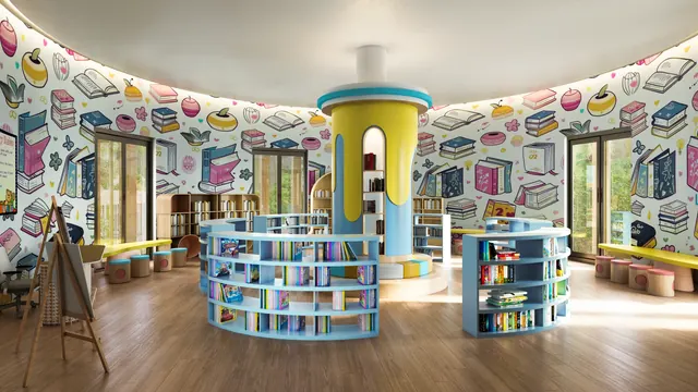 Ashiana Aaroham — kids library interior