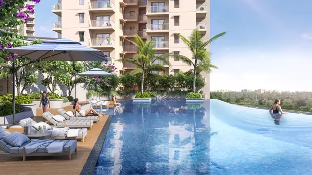 Ashiana Aaroham — infinity pool with towers