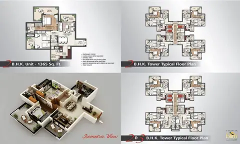 Assotech Blith 2 BHK floor plan