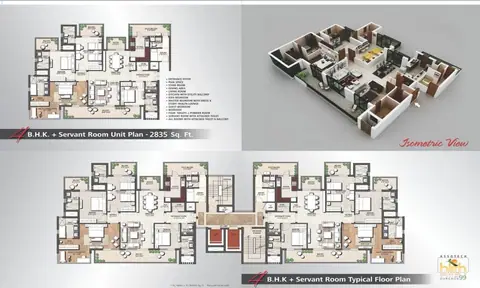 Assotech Blith 4 BHK + 4T + SR floor plan