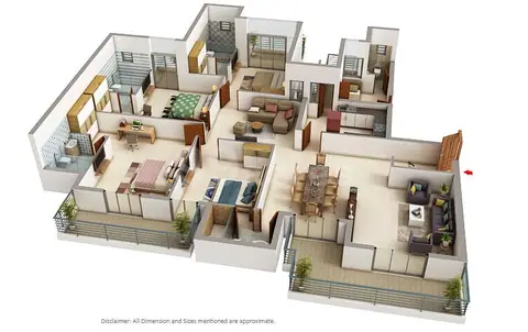 ATS Kocoon Gurgaon 4 BHK floor plan