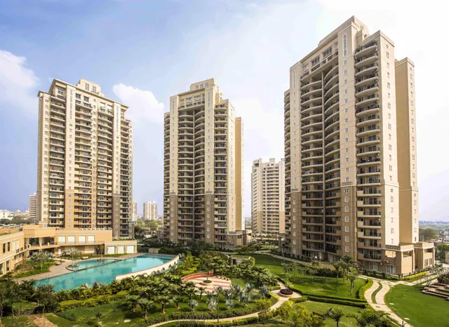 ATS Kocoon Gurgaon — towers and pool, wide (real photo)