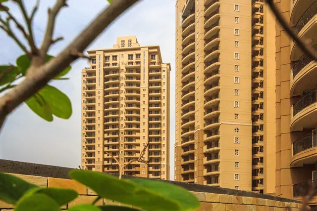 ATS Kocoon Gurgaon — tower elevation framed by tree