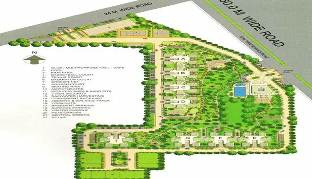 Bestech Park View Ananda master plan / site layout