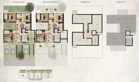 BPTP Amstoria 3BHK + 3T + Basement floor plan