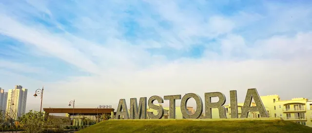 BPTP Amstoria — Amstoria sign at entrance (real photo)