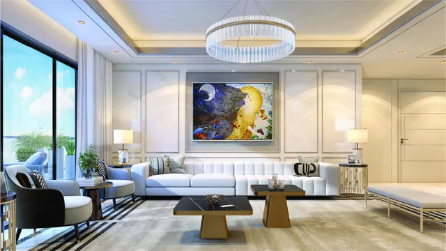 Central Park Delphine — sample residence living room