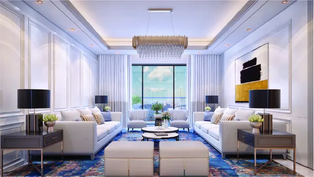 Central Park Delphine — sample residence living room