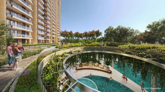 Conscient Elaira Residences — landscaped deck and pool