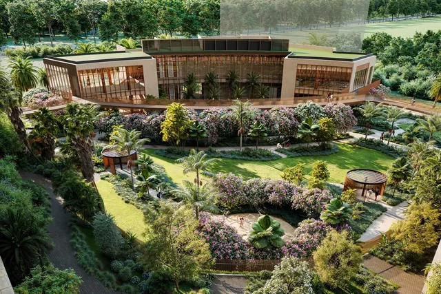 Conscient Parq — clubhouse and landscape birdseye