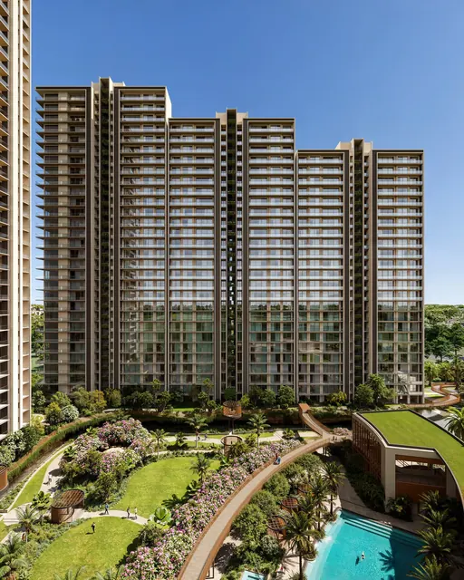 Conscient Parq — tower and podium from south