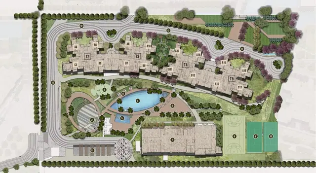 County The Center Court master plan / site layout