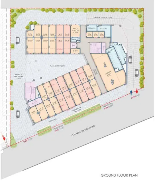 DLF Club Arcade Ground Floor floor plan