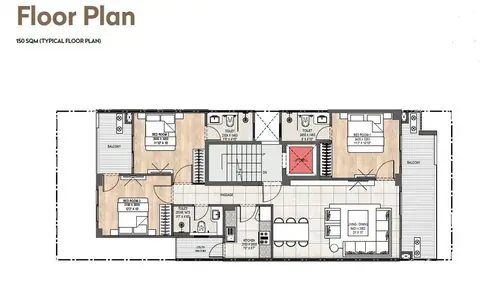 DLF Garden City Enclave 3BHK+SQ floor plan