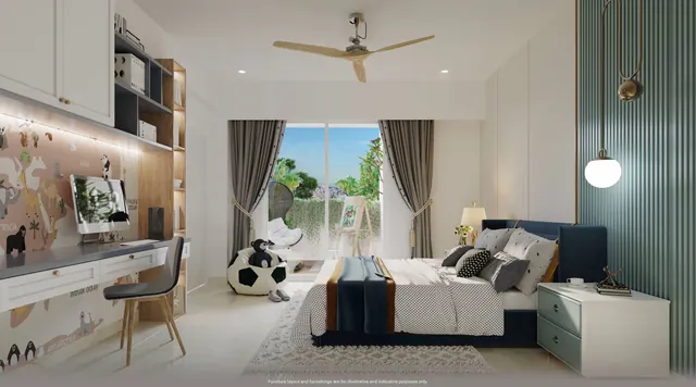 DLF Garden City Enclave — kids bedroom (render)