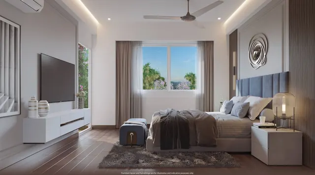 DLF Garden City Enclave — bedroom (render)