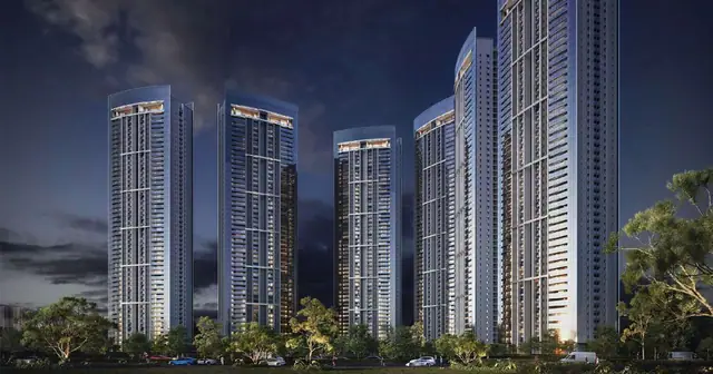 DLF Privana North towers at dusk, Sector 76 Gurgaon