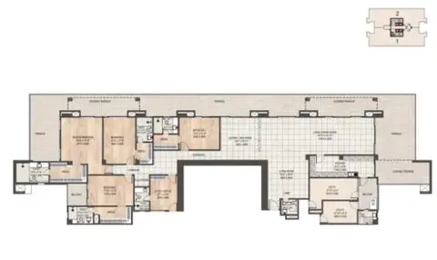 DLF Privana South 4 BHK floor plan