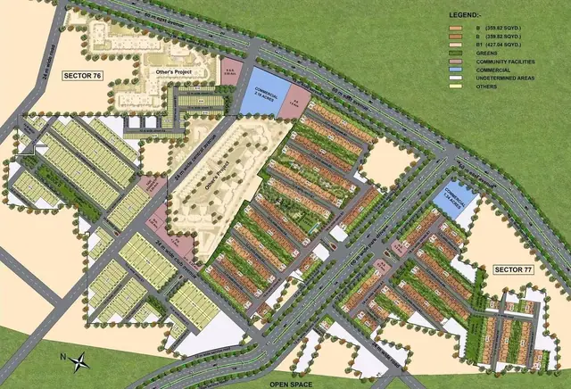 DLF Privana South master plan / site layout