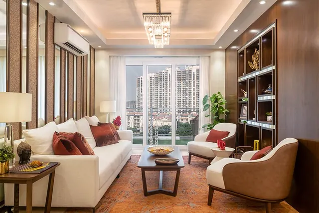 DLF Sky Court — sample apartment living room