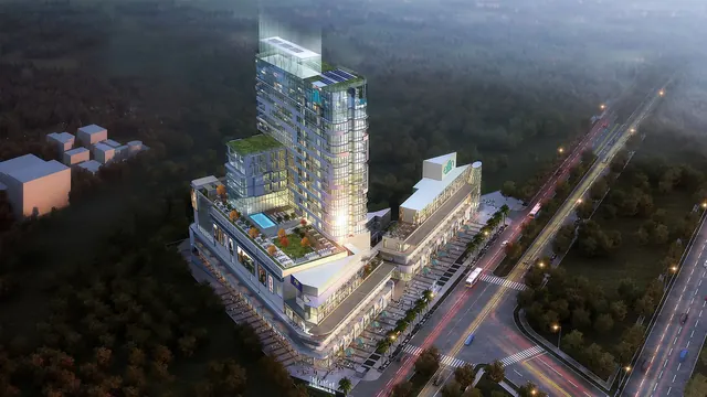 Elan Mercado — Aerial view beside the highway (render)