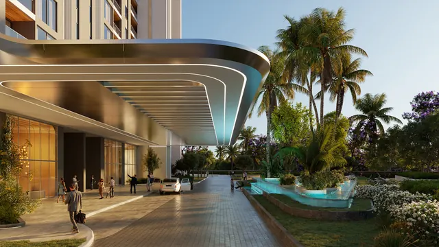 Elan The Presidential — arrival canopy render