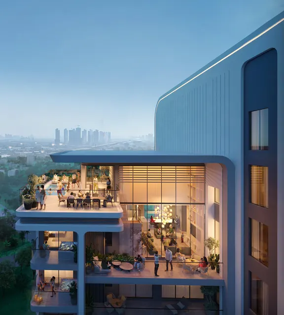 Elan The Presidential — rooftop terrace render