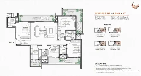 Eldeco Fairway Reserve 4BHK floor plan