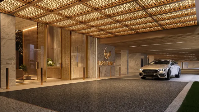 Eldeco Fairway Reserve — porte-cochere arrival lobby render