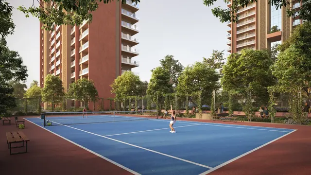 Eldeco Fairway Reserve — tennis court render