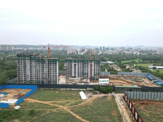 Eldeco Fairway Reserve — site construction progress (real photo)
