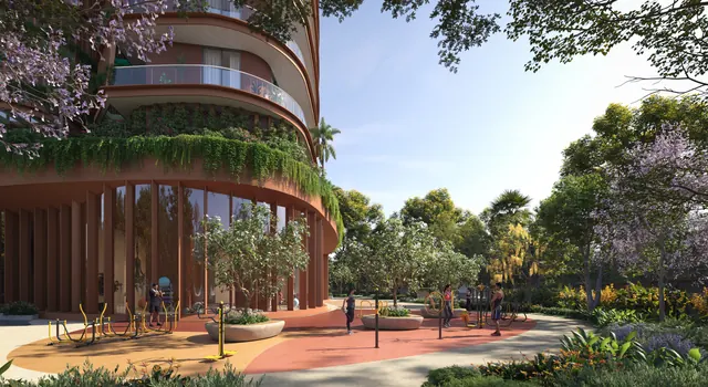 Eldeco Terra & Sol — outdoor gym and landscape render