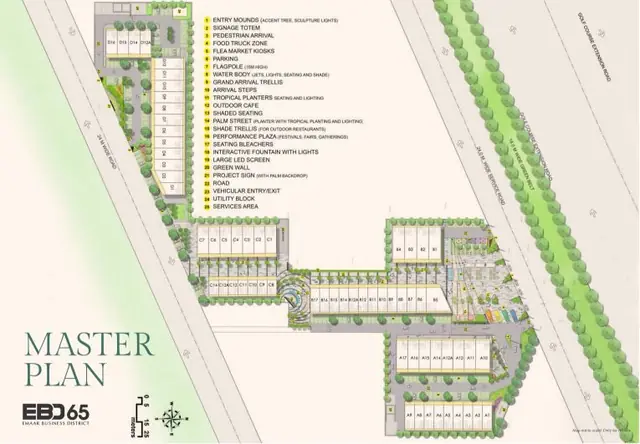 Emaar EBD 65 master plan / site layout