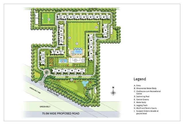 Emaar Gurgaon Greens master plan / site layout