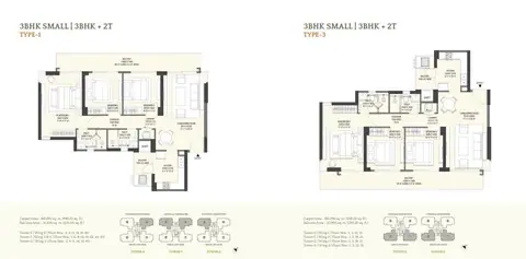 Emaar Serenity Hills Gurugram 3BHK floor plan