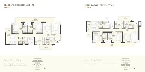 Emaar Serenity Hills Gurugram 3BHK+Servant floor plan
