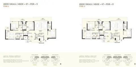 Emaar Serenity Hills Gurugram 4BHK+SRV floor plan