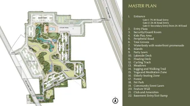 Emaar Serenity Hills Gurugram master plan / site layout