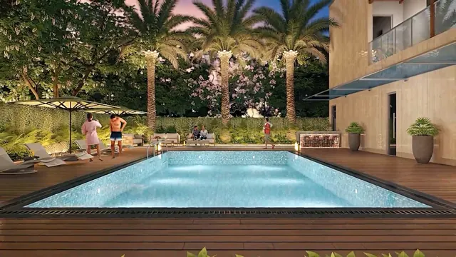 Ganga Kashi — swimming pool render (frame from official banner video)