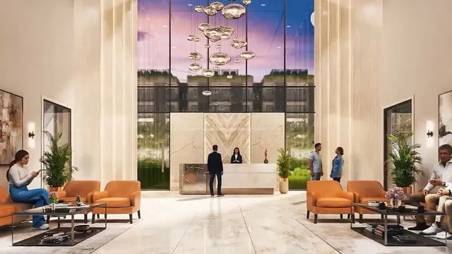 Ganga Kashi — clubhouse reception lobby render (frame from official banner video)