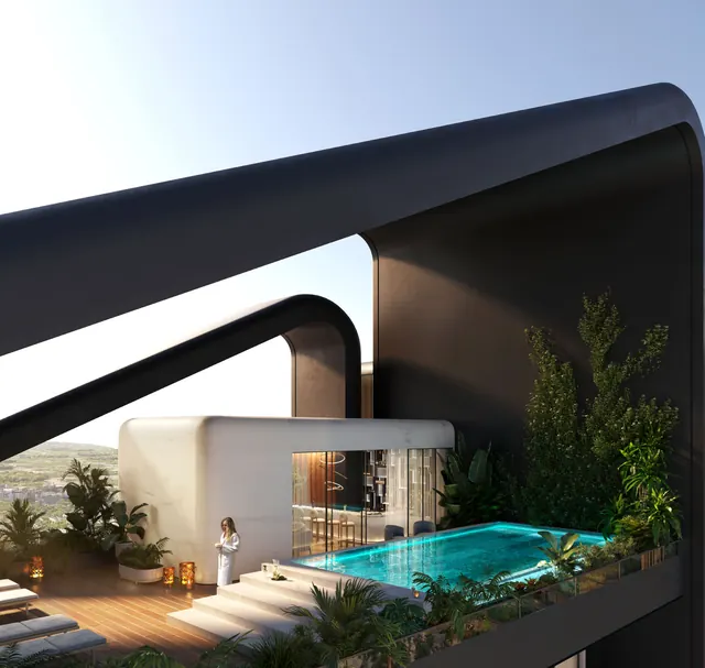 Ganga Realty Nandaka — private deck pool